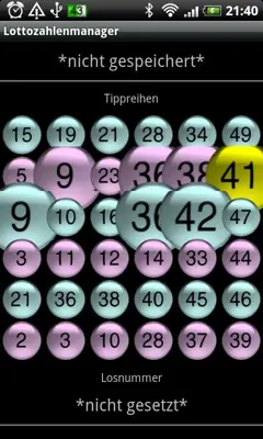 Lottery numbers manager 3 android App screenshot 0